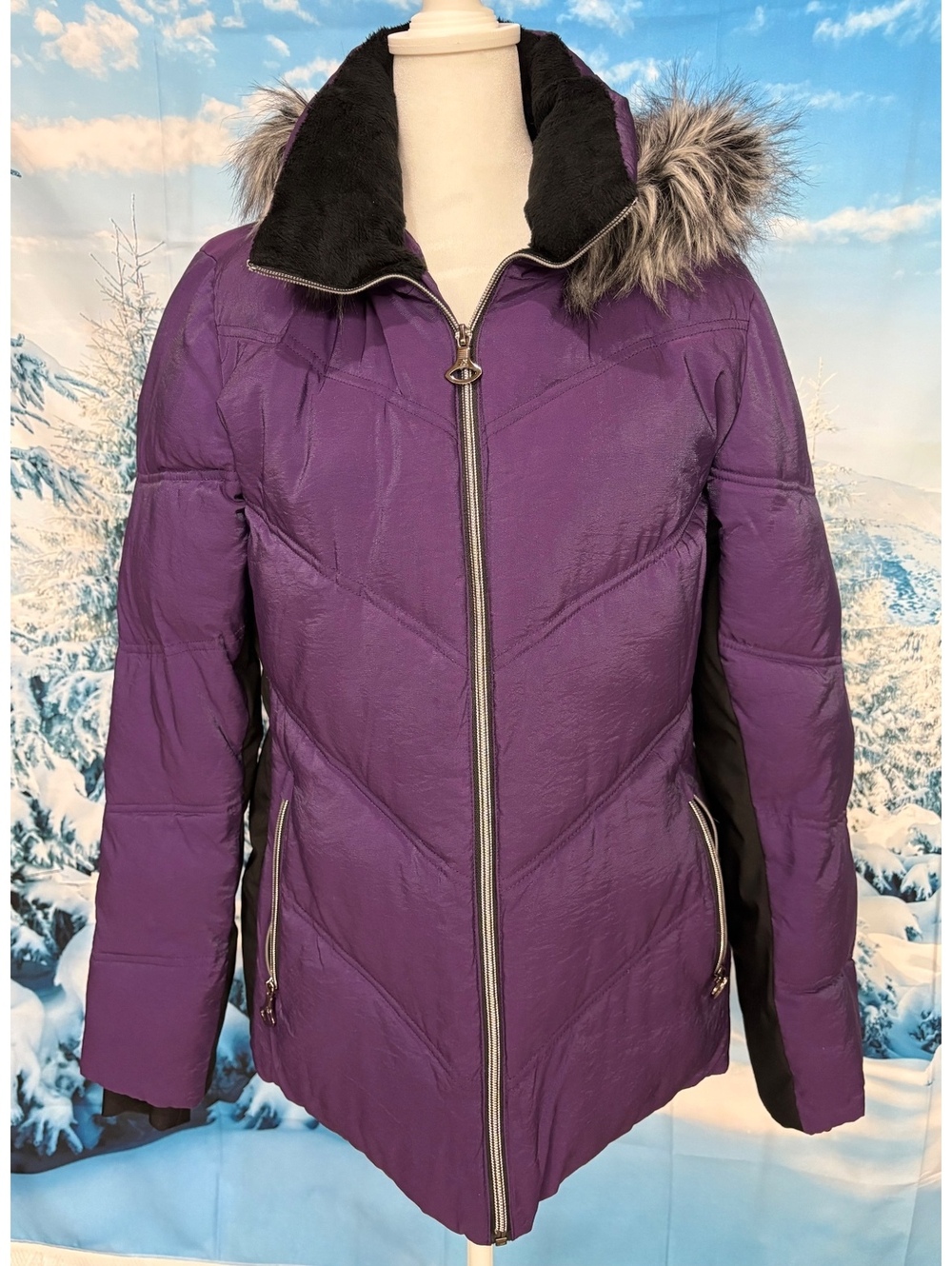 Zeroxposur XBLK Women’s Deep Plum Fine Performance Gear Puffer Jacket Size L EUC